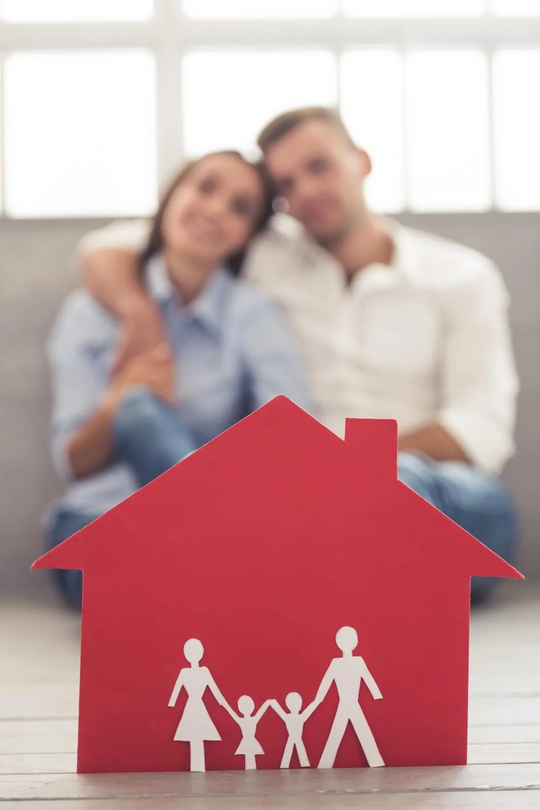 Family settling into their new home